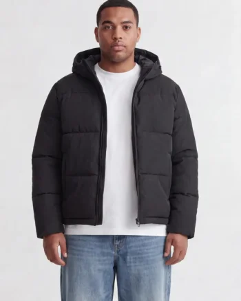 Jack & Jones Plus Geaca barbati big sizes, cu gluga, Regular fit, JJGALAXY, Negru (SELECTATI MARIMEA: 2XL)