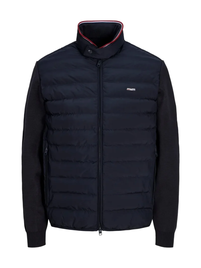 Jack & Jones Jacheta barbati, cu guler inalt, Regular fit, JPRBLUGARRY HYBRID, Bleumarin inchis (SELECTATI MARIMEA: S)