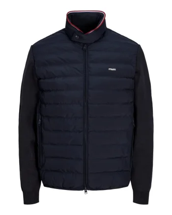 Jack & Jones Jacheta barbati, cu guler inalt, Regular fit, JPRBLUGARRY HYBRID, Bleumarin inchis (SELECTATI MARIMEA: S)