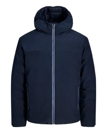 Jack & Jones Jacheta reversibila, barbati cu gluga, Regular fit, JJEBROOKLYN, Bleumarin inchis (SELECTATI MARIMEA: S)