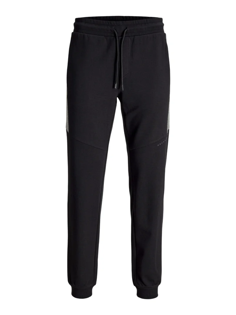 Jack & Jones Plus Pantaloni de trening barbati big sizes, Regular Fit, cu talie medie, JPSTGORDON, Negru (SELECTATI MARIMEA: 42)