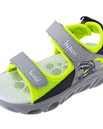Sandale copii Chicco Cole cu luminite, gri inchis, 67106-62P
