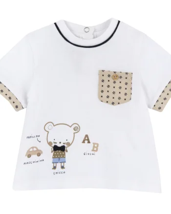 Tricou copii Chicco, alb 2, 00148-64MFCO