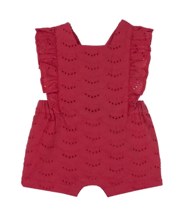 Salopeta bebe Chicco broderie engleza, rosu, 57173-64MFCO