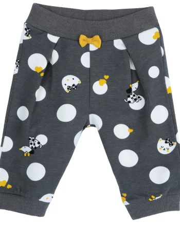 Pantaloni copii Chicco, gri cu model, 08892-65MFCO