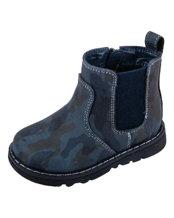 Ghete copii Chicco Farras lacuite, Albastru cu negru, 70017-65P