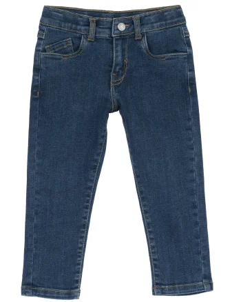 Pantaloni copii Chicco din denim stretch, Albastru Inchis, 05783-66MC