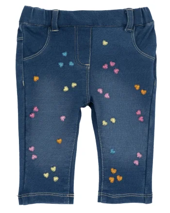 Pantaloni copii Chicco din denim stretch, Albastru, 55928-66MFCO