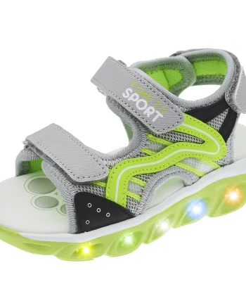 Sandale copii cu luminite Chicco Coel, Gri Inchis, 71161-66P