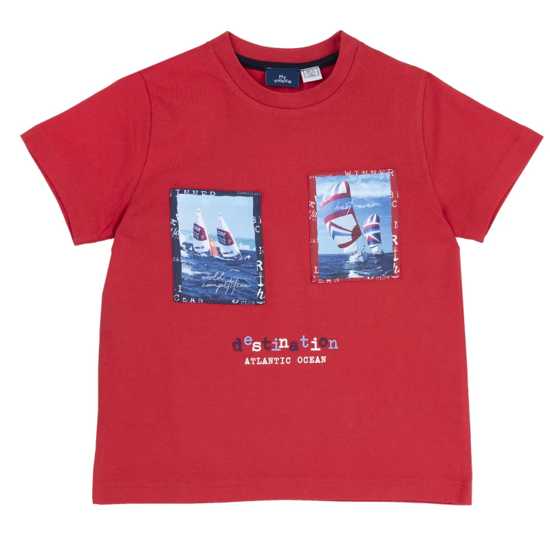 Tricou copii Chicco, rosu, 05441-66MC