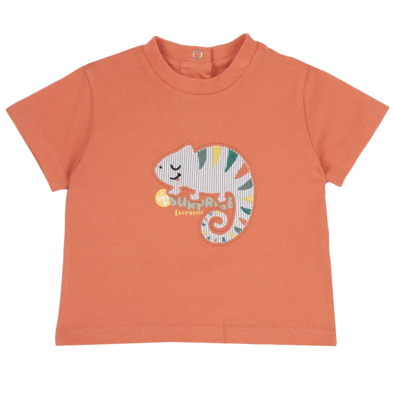Tricou copii Chicco, galben cu model, 05699-66MFCO