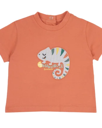 Tricou copii Chicco, galben cu model, 05699-66MFCO