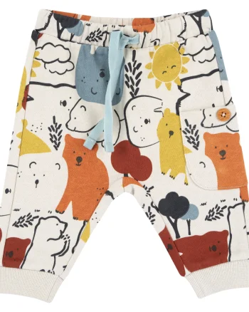 Pantaloni copii Chicco, bej cu model, 07757-67MFCO