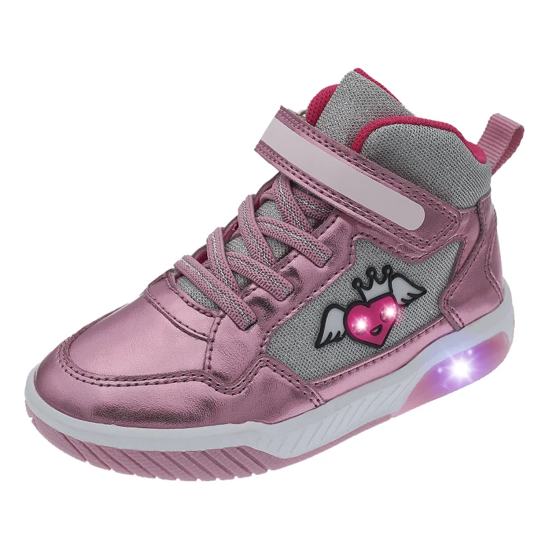 Ghete sport copii Chicco Cartoon, luminite, fuchsia, 72104-67P