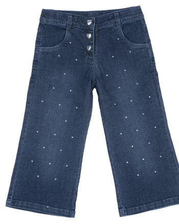Pantaloni copii Chicco denim cu strasuri, 11807-68MC