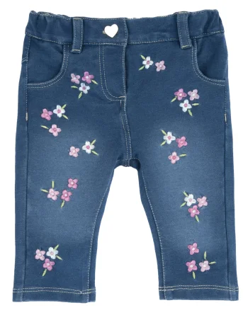 Pantaloni copii Chicco stretch cu broderii, 16866-68MFCO
