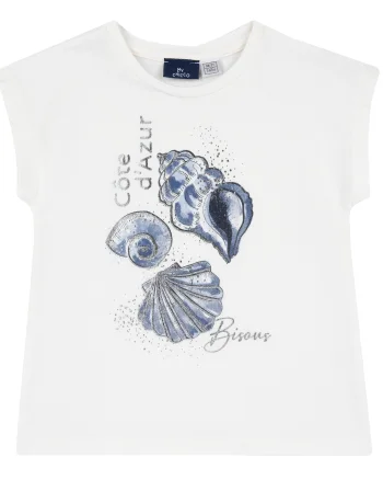 Tricou copii Chicco, alb, 16629-68MC