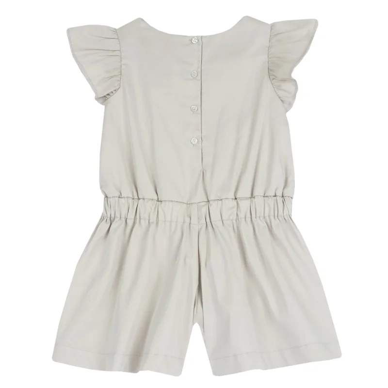 Salopeta satin bebe Chicco, bej cu model, 95652-68MC