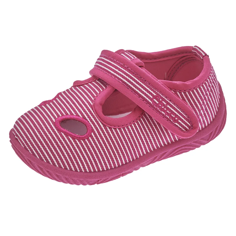 Pantofi de casa copii Chicco Tomos, alb cu flori, 61772-68P