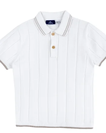 Tricou polo copii Chicco, crem, 33657-68MC
