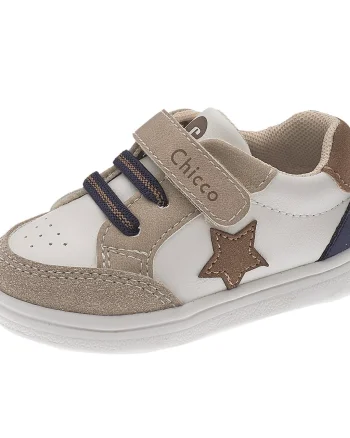 Pantofi sport bebe Chicco Gozzy, Alb cu bej, 21052-69P