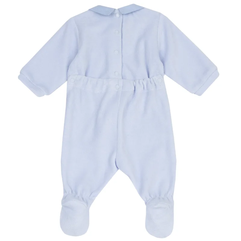 Salopeta bebelusi Chicco din velur, Bleu, 00340-69MFCI