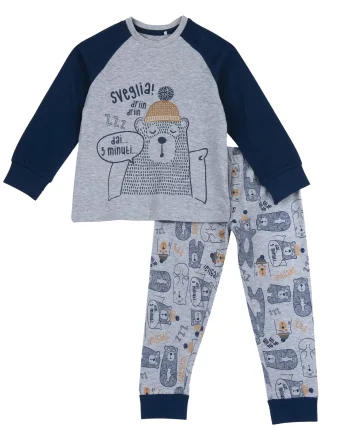 Pijama copii Chicco, gri deschis, 00413-69MC