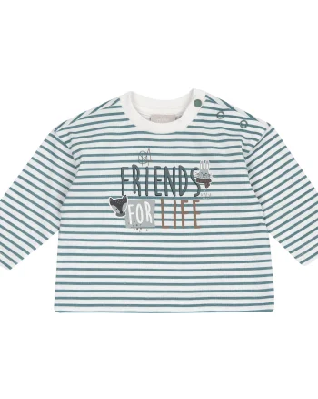 Bluza copii Chicco, maro cu alb, 00560-69MFCO