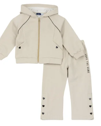 Trening fete Chicco, pantaloni si cardigan, bej, 00833-69MC, 116