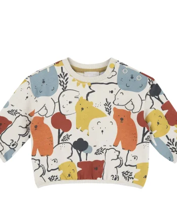 Bluza copii Chicco, bej cu model, 07752-67MFCO
