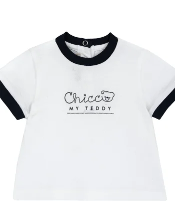 Tricou copii Chicco, Alb cu model, 01712-70MFCO