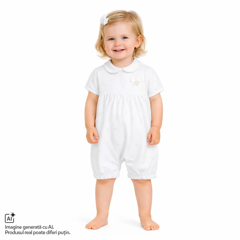 Salopeta bebelusi Chicco, Alb cu model, 01479-70MFCI