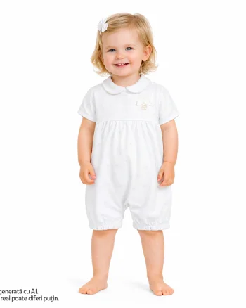 Salopeta bebelusi Chicco, Alb cu model, 01479-70MFCI