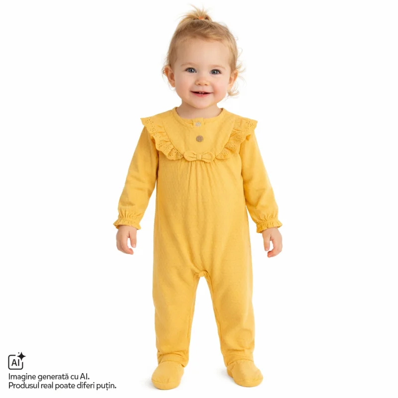 Salopeta bebelusi Chicco deschidere la scutec, Galben cu model, 01537-70MFCI