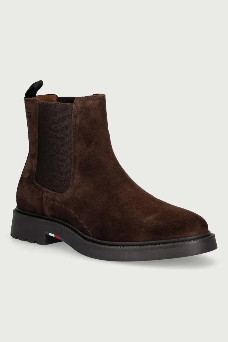 Tommy Hilfiger  ghete scurte pentru bărbați din piele întoarsă CORPORATE CASUAL SUEDE CHELSEA