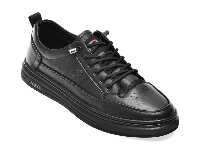 Pantofi sport BITE THE BULLET negri, 8721, din piele naturala
