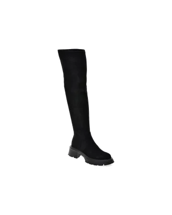 Cizme FLAVIA PASSINI negre, TC356, din material textil si piele naturala