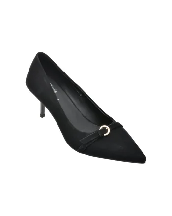 Pantofi eleganti FLAVIA PASSINI negri, A614, din piele intoarsa