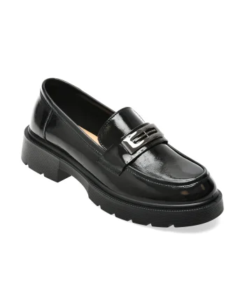 Mocasini GRYXX negri, 6310, din piele naturala lacuita