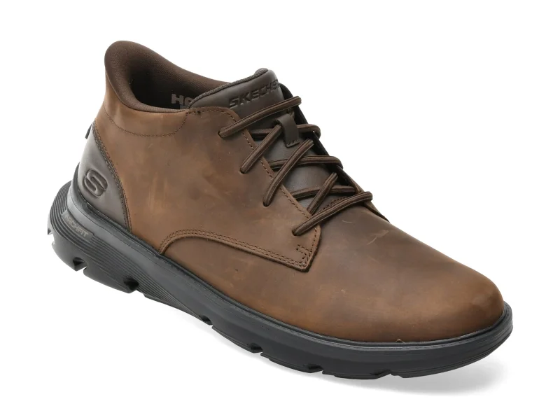 Ghete SKECHERS maro, 205514, din piele naturala
