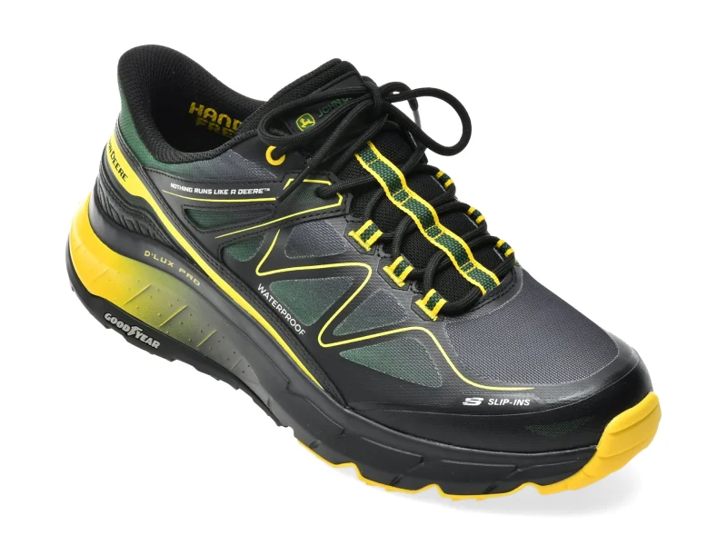 Pantofi sport SKECHERS negri, 256202, din material textil