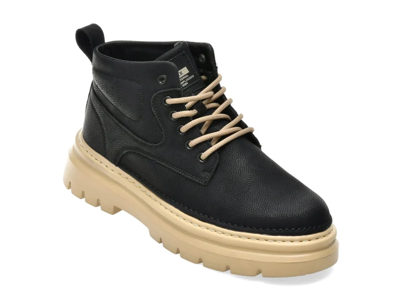 Ghete GRYXX negre, 26309, din piele naturala