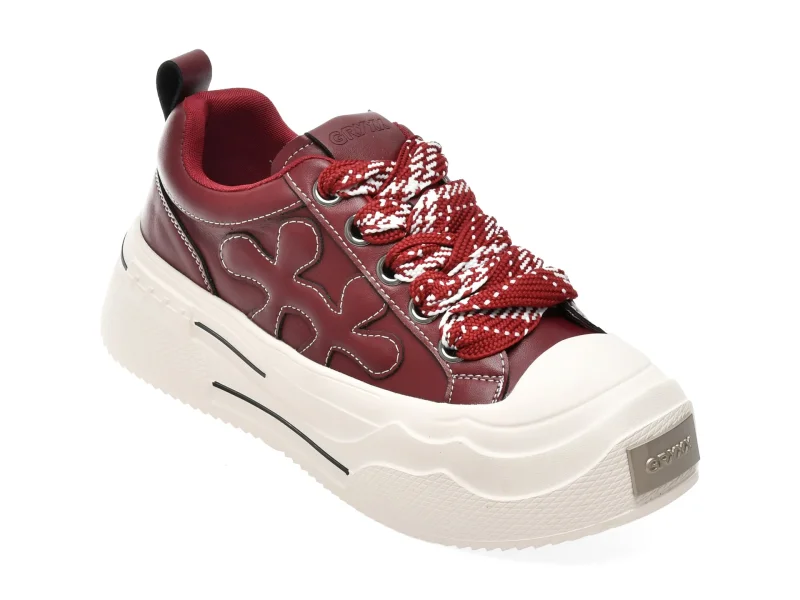 Pantofi sport GRYXX rosii, 5181, din piele ecologica