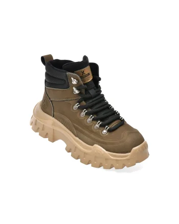 Ghete GRYXX kaki, 9815, din piele naturala