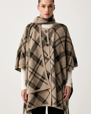 Barbour  poncho pentru femei cu lână Vienna