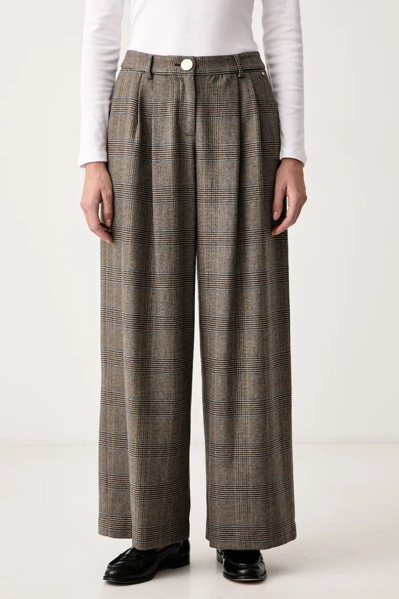 Armani Exchange  pantaloni straight pentru femei cu amestec de lână