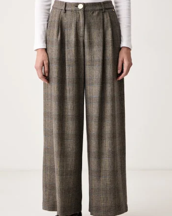 Armani Exchange  pantaloni straight pentru femei cu amestec de lână