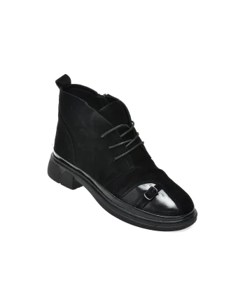 Ghete FLAVIA PASSINI negre, T1565, din piele intoarsa
