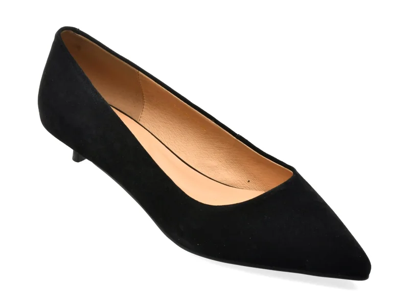 Pantofi eleganti EPICA negri, 3716, din piele intoarsa
