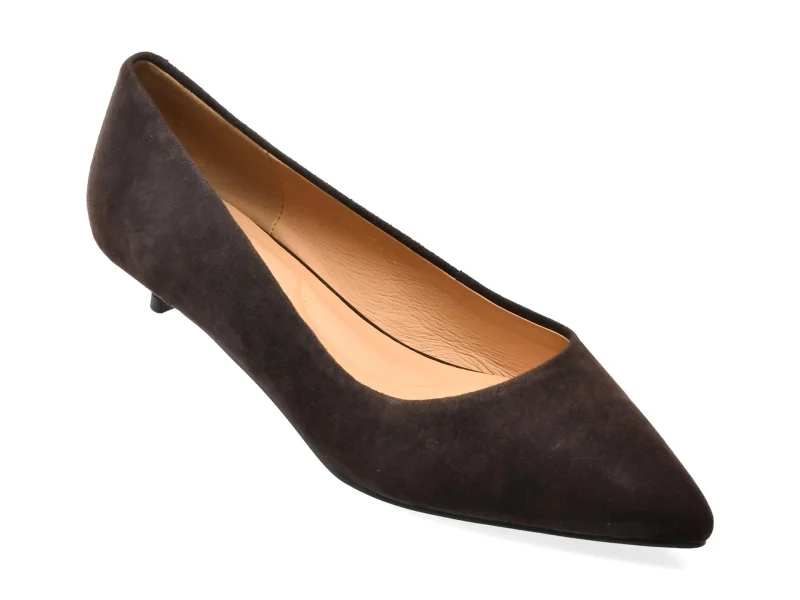 Pantofi eleganti EPICA maro, 3716, din piele intoarsa